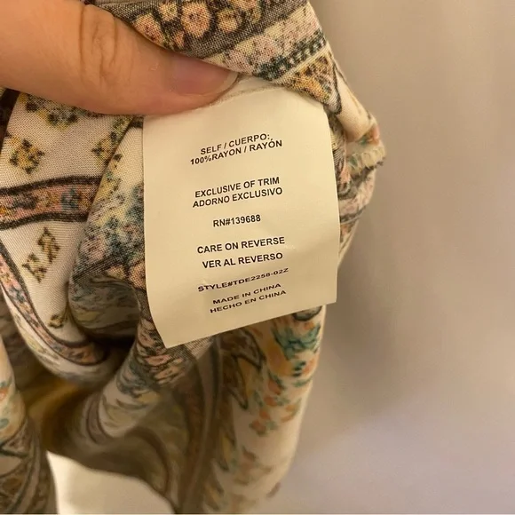 New Altar’d State dress Small Shift Boho Cottagecore Floral Sleeveless Mini - Picture 8 of 9